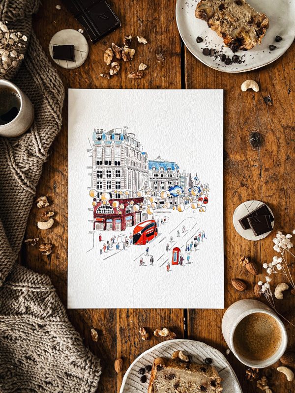 Paper and Cities A4 print Oxford Street London