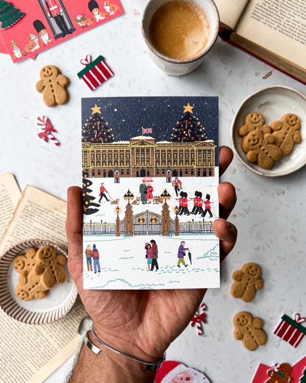 Paper and Cities Christmas card Buckingham and Queen