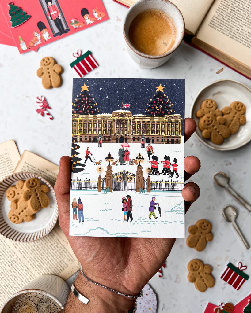 Paper and Cities Christmas card Queen Elizabeth