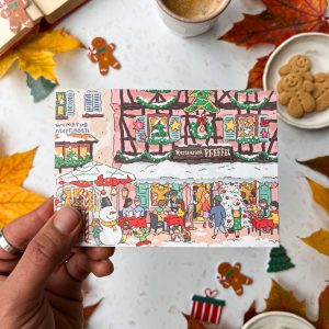 Paper and Cities Christmas in Alsace A6 postcard